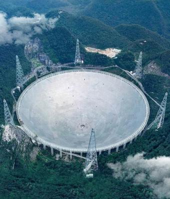 самый большой в мире сферический радиотелескоп FAST фото